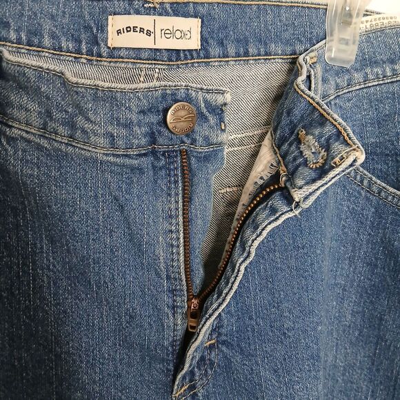Riders by Lee Relaxed Denim Shorts Cotton Long Stretch Blue Jeans Clssic sz: 16L - Picture 4 of 6
